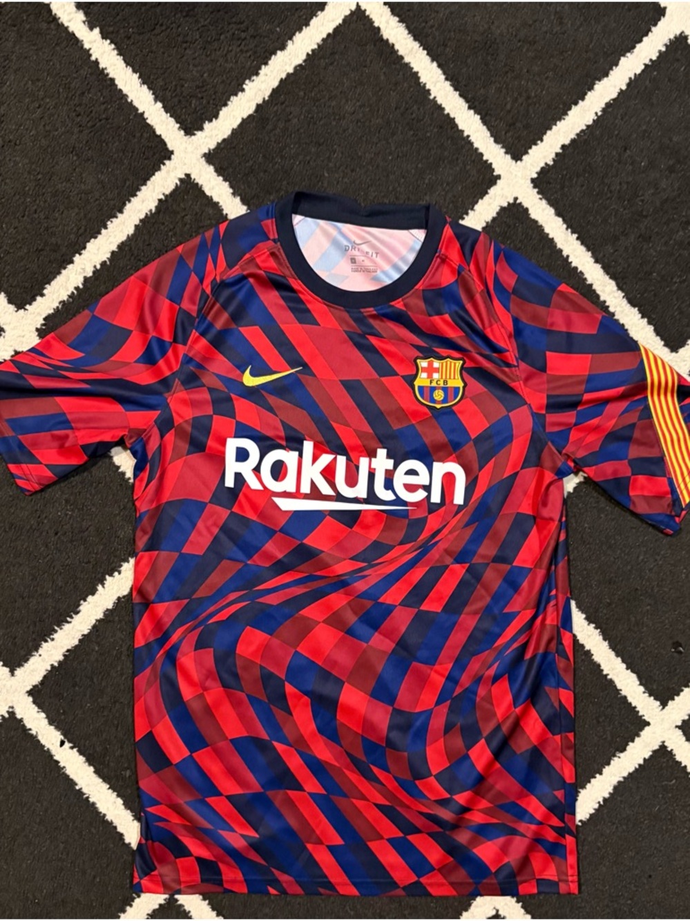 Nike FC Barcelona 20/21  Red & Blue pre match Soccer Jersey